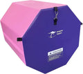 Kangaroo Hoppers Octagon Tumbling Mat – 24″ x 26″ Gymnastics & Fitness Mat with Carry Handles (Pink/Purple)