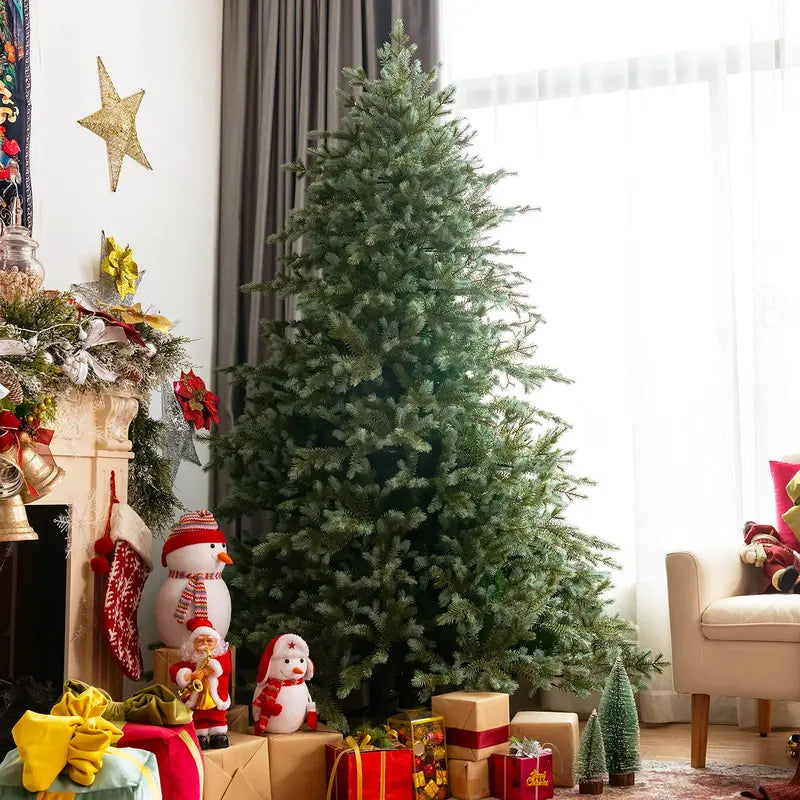 Realistic 7-Foot Unlit Hinged Artificial Spruce Christmas Tree