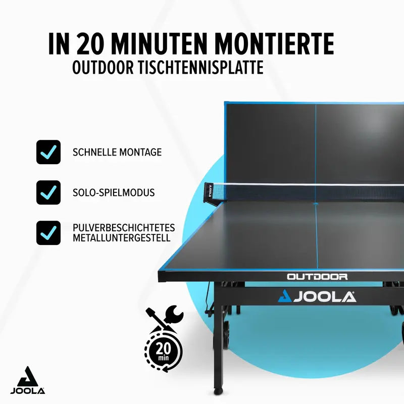 JOOLA J500A All-Weather Outdoor Table Tennis Table – Tournament-Grade, Foldable, Weather-Resistant Surface