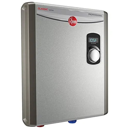 Rheem 18 kW Tankless Electric Water Heater – 240V Compact, Energy-Efficient On-Demand Heating System