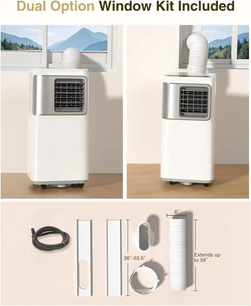 Smart 16,000 BTU Portable Air Conditioner — 5-in-1 WiFi AC Unit (Cool/Fan/Dehumidify/Heat/Air Purify), No Drainage Required, App-Controlled