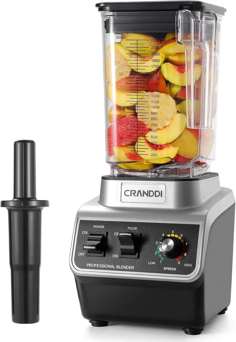CRANDDI 1500W Commercial-Grade Blender with 80oz BPA-Free Pitcher