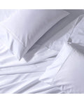 Cool & Crisp Percale Cotton Sheet Set - Made in USA Queen / White
