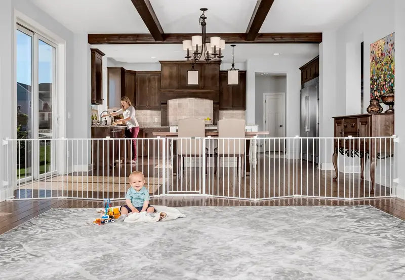 Regalo Super-Wide 192-Inch Adjustable Safety Gate & Convertible Play Yard
