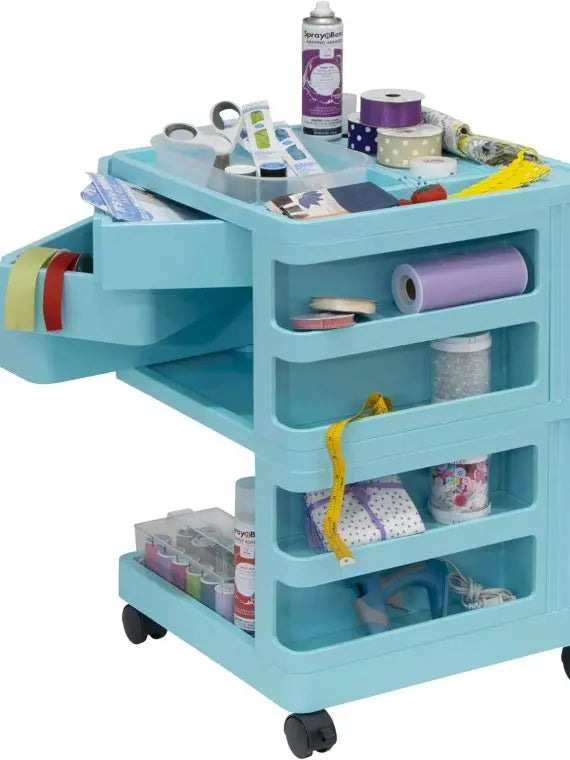 Kubx Mobile Rotating 4-Sided Storage Organizer with Multiple Compartments