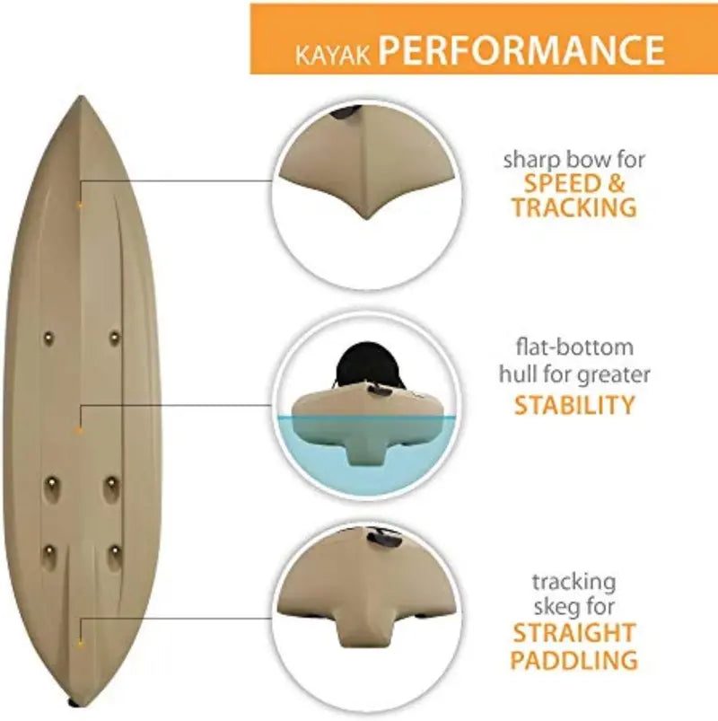 Lifetime Tamarack Angler 100 Fishing Kayak – Stable, Lightweight Recreational Kayak for Anglers