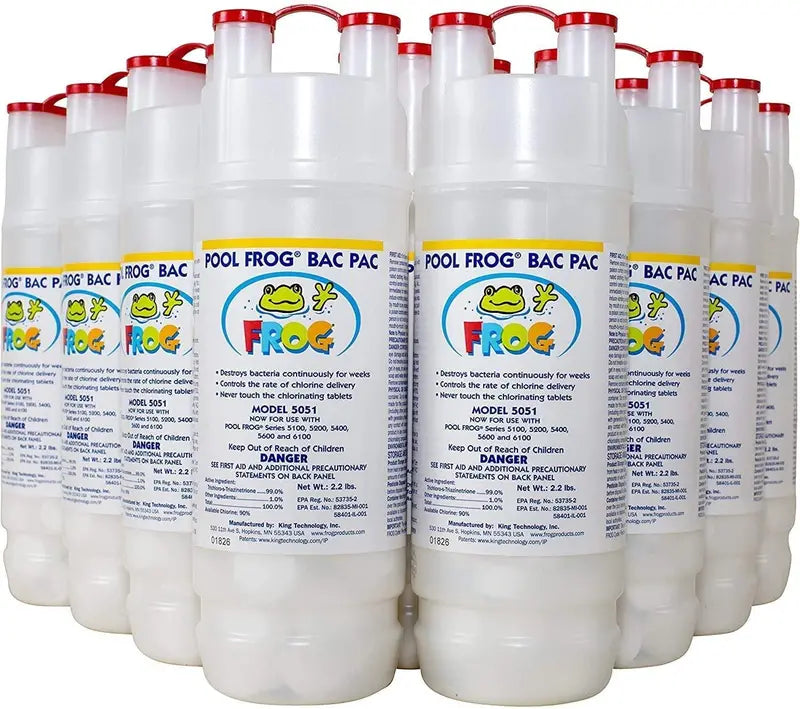 King Technology Pool Frog Bac Pac Refills – 12-Pack Sanitizing Cartridge System for Automatic Chlorinators