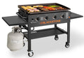 4-Burner 36 Griddle Cooking Station with Side Shelves