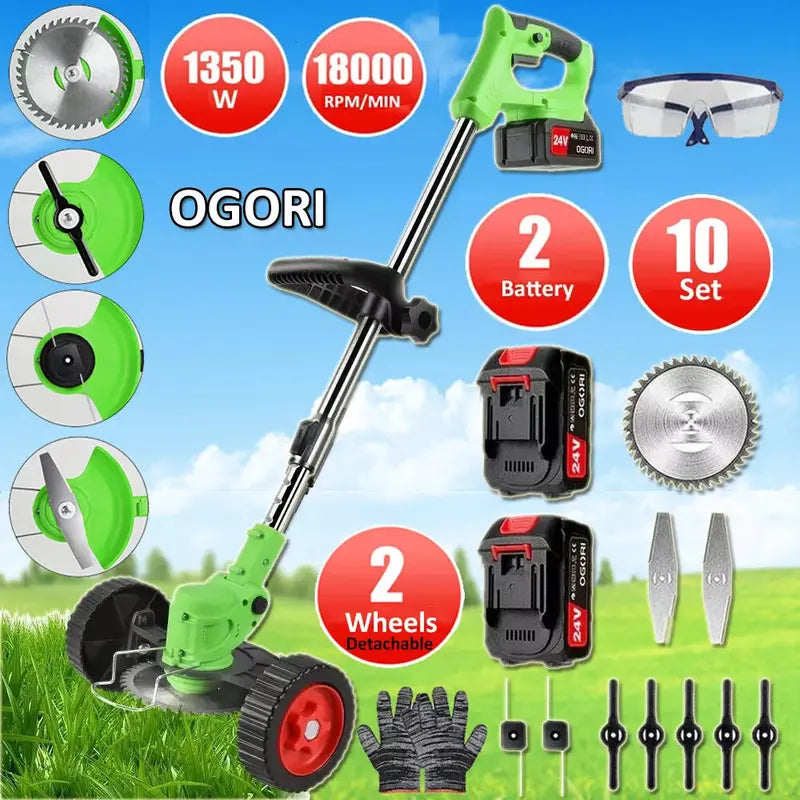 PowerTrim Cordless Grass Trimmer – Brushless Motor for Extended Runtime