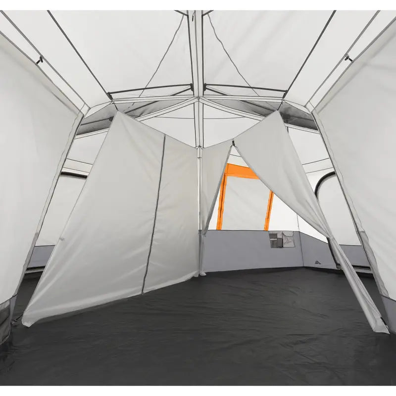 Ozark Trail 20 ft x 18 ft Instant Cabin Tent – 12-Person, 3-Room Design with Attached Screen Room, 56.5 lb Weight