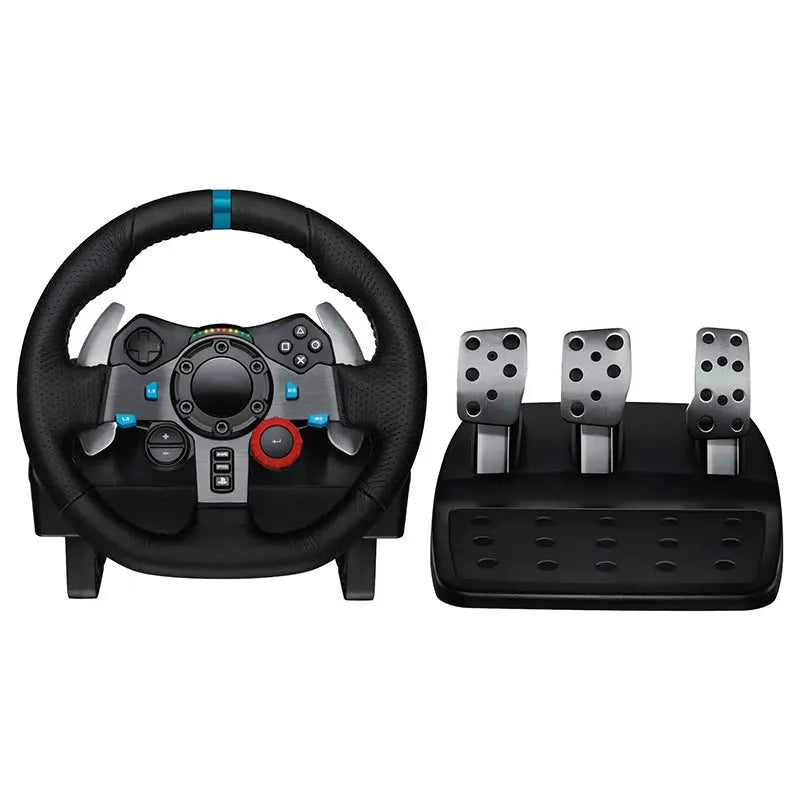 Logitech G29 Driving Force Racing Wheel & Pedals – PS5, PS4, PC & Mac Compatible, Black