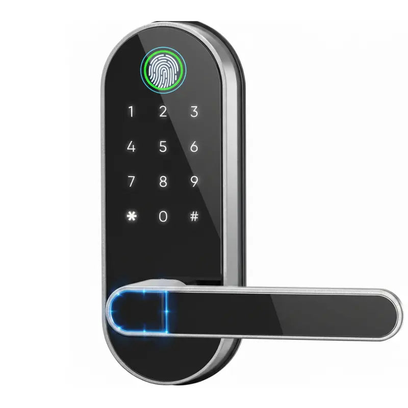 Keyless Entry Smart Door Lock – Biometric Fingerprint, Keypad, App Control & Auto-Lock