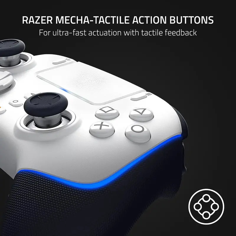Razer Wolverine V2 Pro Wireless Gaming Controller – PS5 & PC Compatible, HyperSpeed, Mecha-Tactile Buttons, RGB (White, 2026)