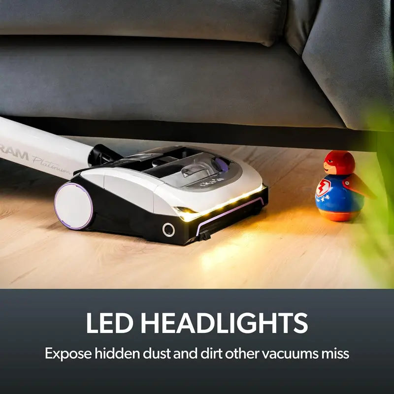 Cordless Vacuum Cleaner with Anti-Tangle Brush Head for Hard Floors & Carpets – 22V Rechargeable Lithium Battery – Lightweight Portable Design