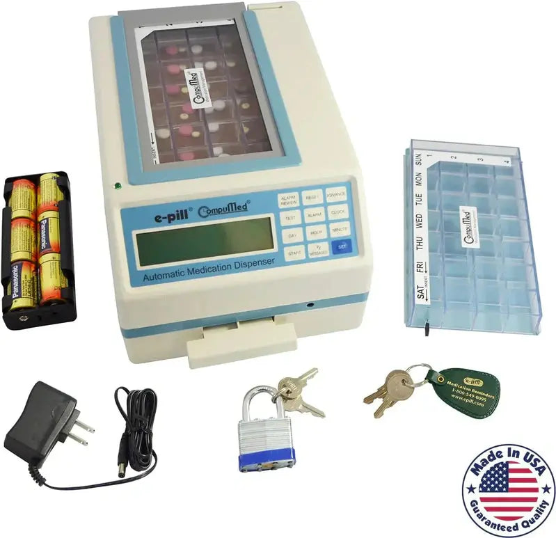 CompuMed Smart Pill Dispenser – Locking, Scheduled Dose Delivery System