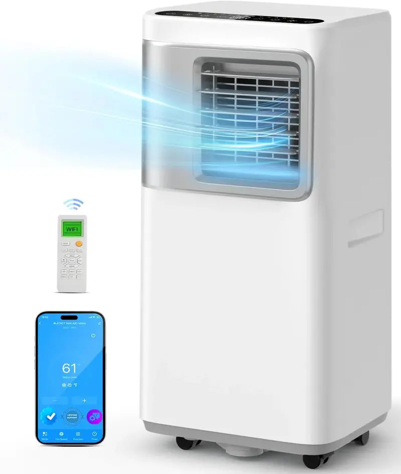 Smart 16,000 BTU Portable Air Conditioner — 5-in-1 WiFi AC Unit (Cool/Fan/Dehumidify/Heat/Air Purify), No Drainage Required, App-Controlled