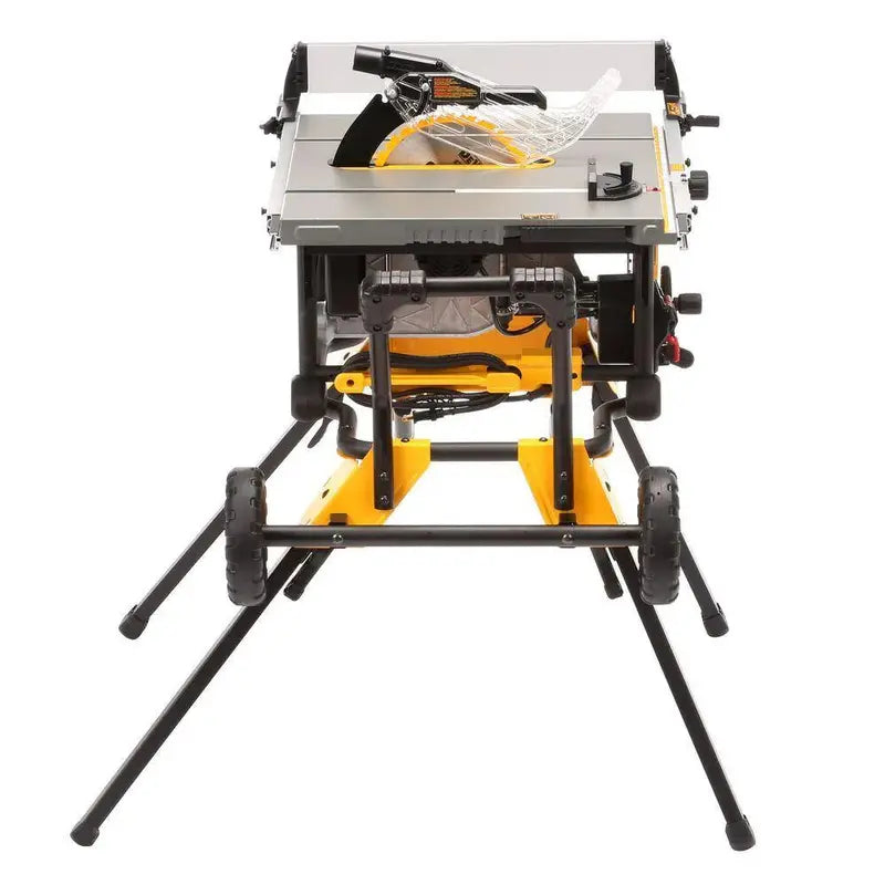 DEWALT DWE7491RS 10-Inch Jobsite Table Saw – Corded 15-Amp Saw with Rolling Stand and Precision Fence System