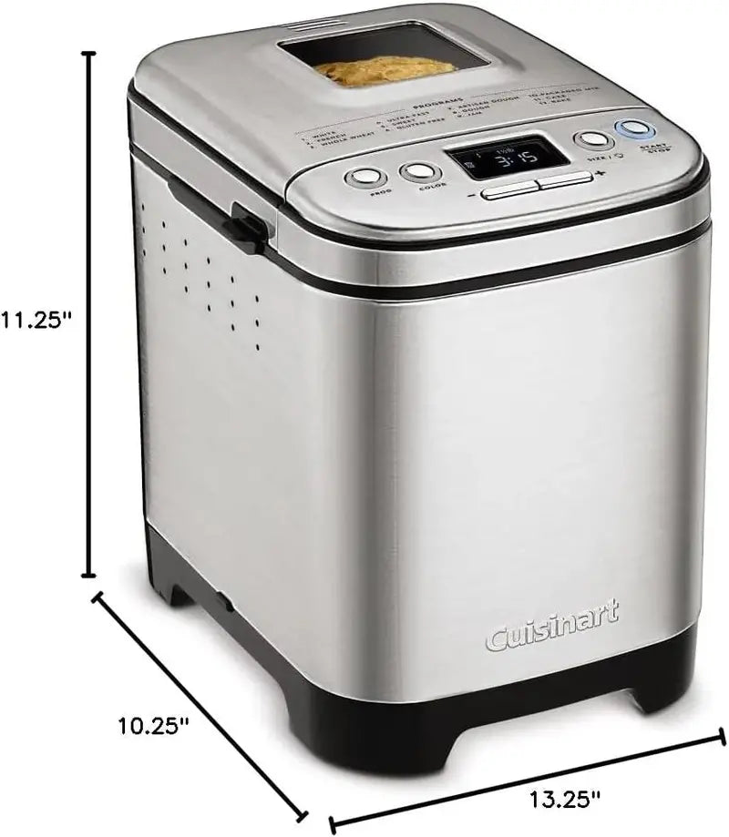 Cuisinart Compact Automatic Bread Maker – 2-Pound Loaf Capacity, Programmable Timer & Multiple Baking Options
