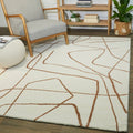 Balta Descartes Abstract Modern Area Rug - Rust - 7'10" x 10'