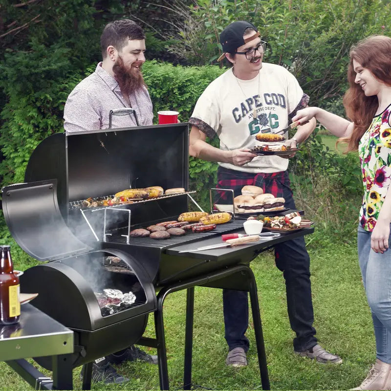 Royal Gourmet 30-Inch Charcoal BBQ Grill with Offset Smoker Function
