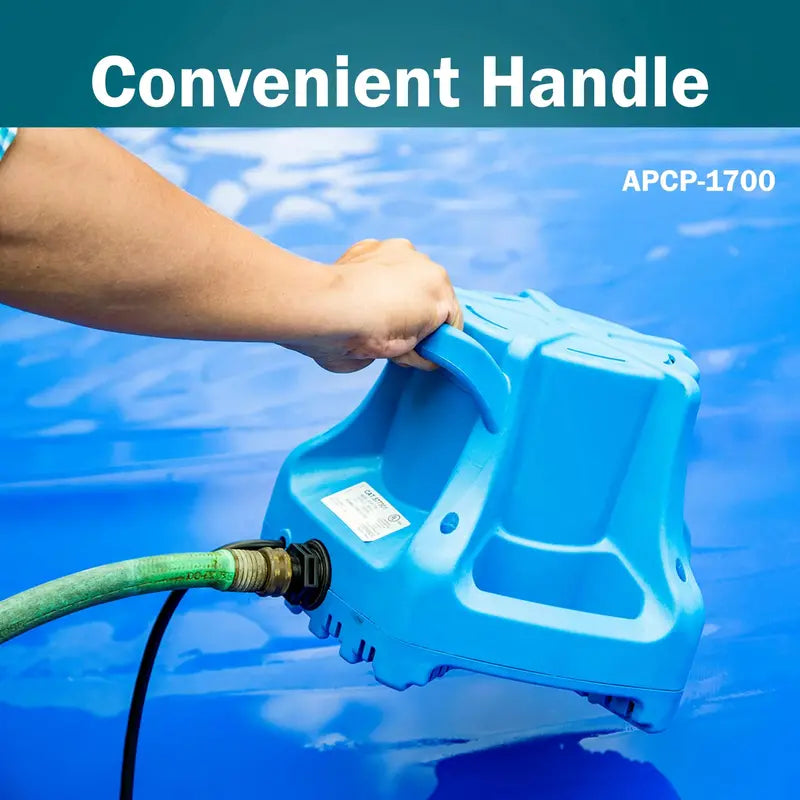 Little Giant 1745 GPH Automatic Pool Cover Pump – Submersible Safety Drain Pump
