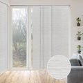GoDear Design Marble Natural Woven Adjustable Sliding Window Panel Track with 23 in. Slates Up to 86 in. W x 96 in. L