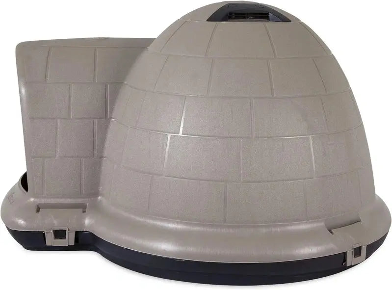 Petmate Indigo Igloo Dog House – Extra-Large, All-Weather Shelter Made in USA with 90% Recycled Materials
