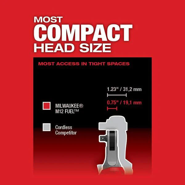 M12 FUEL 12V Li - Ion Brushless Cordless High Speed 3/8 In. Ratchet and M12 FUEL High Speed 1/4 In. Ratchet Combo Kit