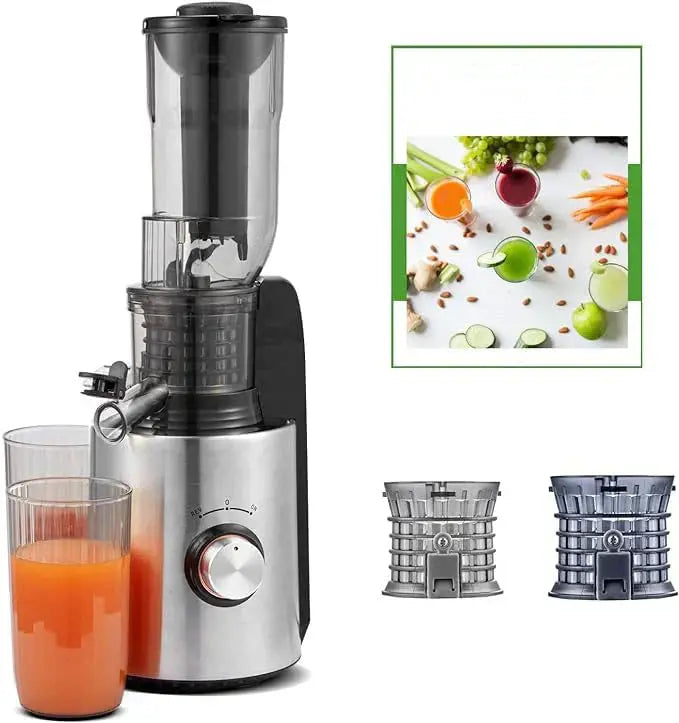 Compact Slow Juicer with Masticating Technology for Maximum Nutrient Retention