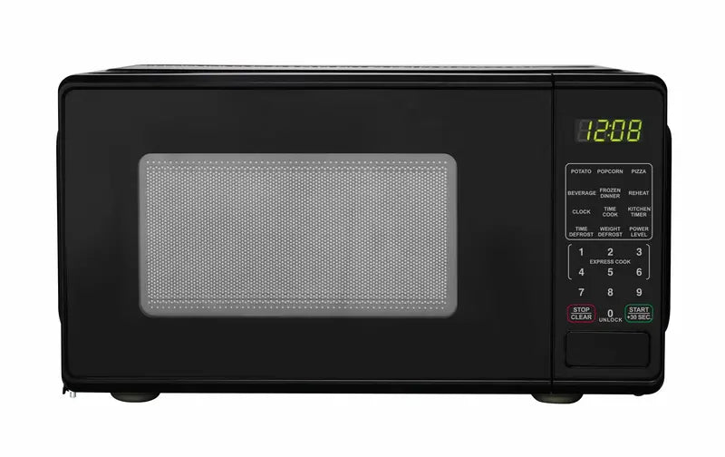 Mainstays 0.7 Cu Ft Compact Microwave – 700W Black Model with Digital LED Display