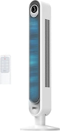 DREO Bladeless Smart Tower Fan: WiFi & Voice Enabled (Alexa/Google), 6-Speed Oscillating Floor Fan with Remote & 12H Timer