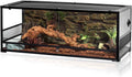 REPTI ZOO 67-Gallon Sliding-Glass Reptile Terrarium – 48″ x 18″ x 18″