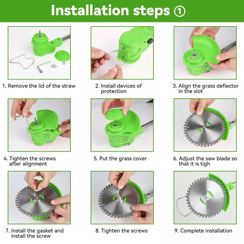 PowerTrim Cordless Grass Trimmer – Brushless Motor for Extended Runtime