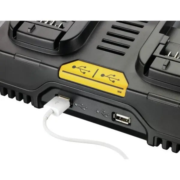 Dual-Voltage (12V/20V) Jobsite Charging Station – Black