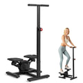 Dual-Function Twist Stepper – Waist Trimmer Platform with Handlebar & LCD Display