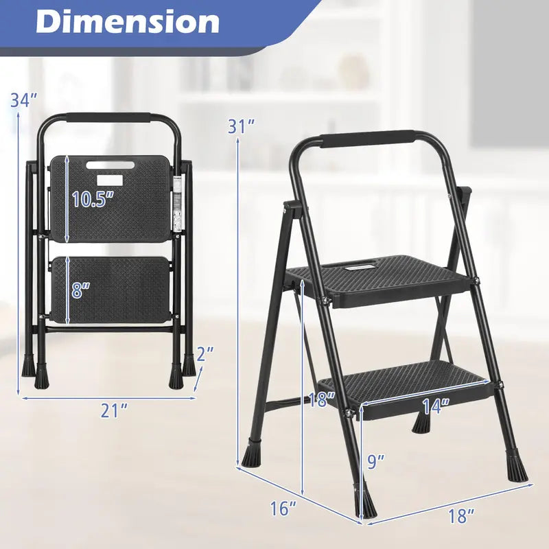 Compact Lightweight Step Ladder – Portable Folding Design