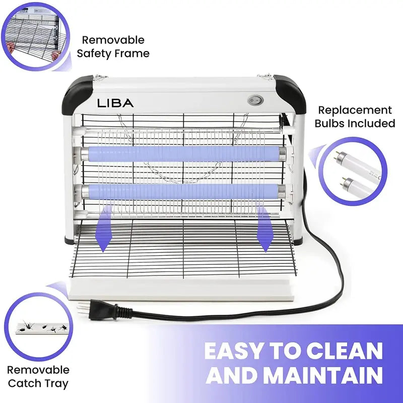 LiBa 2-Pack Indoor Electric Bug Zapper for Flying Insect Control