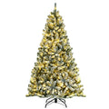 Snow-Flocked Artificial Christmas Tree – Realistic Hinged Fir Design with Natural Branch Texture