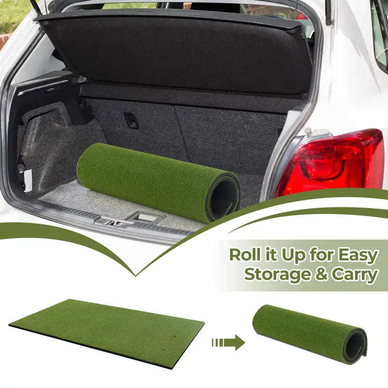 Professional Golf Hitting Mat – 5x3ft or 5x4ft, 20–32mm Thick with Alignment Tools