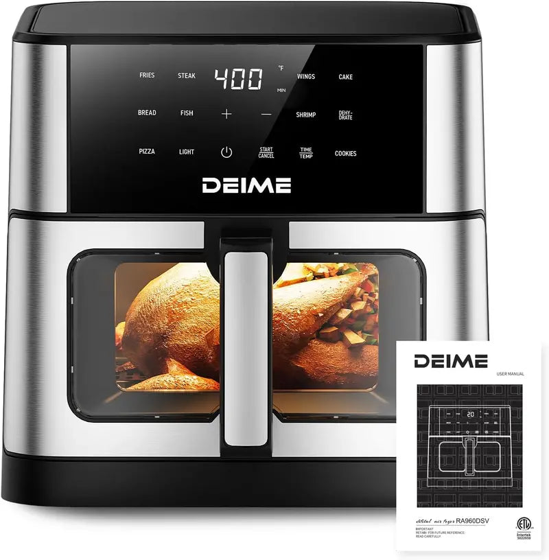 DEIME 10.2QT High-Capacity Oil-Free Air Fryer Oven – 1700W Large Convection Cooking System