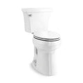 KOHLER Highline Arc Extra-Tall 2-Piece Elongated Toilet – 1.28 GPF Single Flush, White Finish with Seat (Model 78305-0)