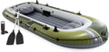 Intex Seahawk Inflatable Boat – Equipped with Oars, High-Output Pump & Rod Holders