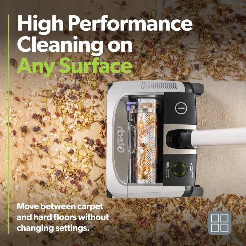Cordless Vacuum Cleaner with Anti-Tangle Brush Head for Hard Floors & Carpets – 22V Rechargeable Lithium Battery – Lightweight Portable Design