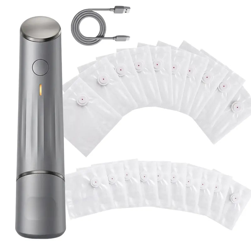 Rechargeable Cordless Handheld Vacuum Sealer with Reusable Vacuum Bags