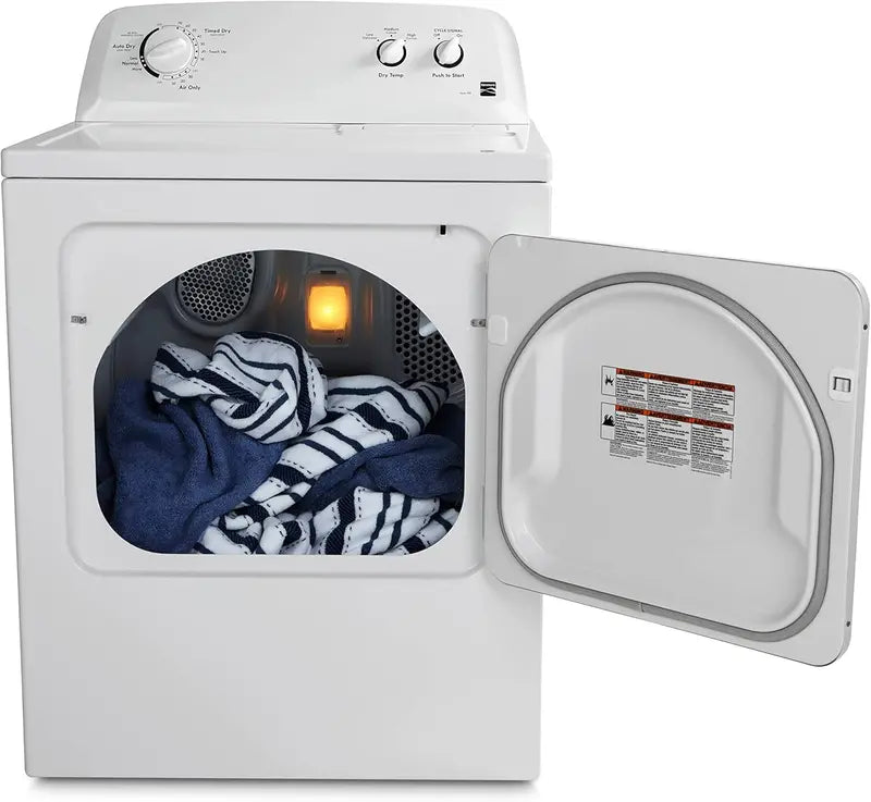 Kenmore 29-Inch Front-Load Electric Dryer – 7.0 Cu. Ft. Capacity, Wrinkle Guard, White