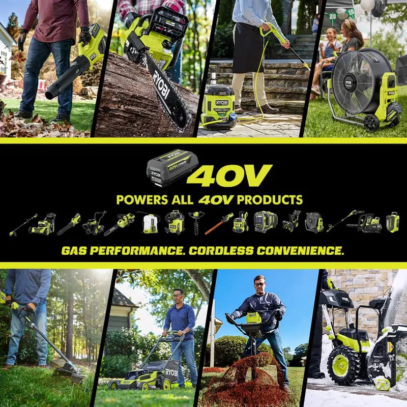 Ryobi 40V HP Brushless 21-Inch All-Wheel-Drive Self-Propelled Lawn Mower – Whisper Series with Dual 6.0Ah Batteries & Charger