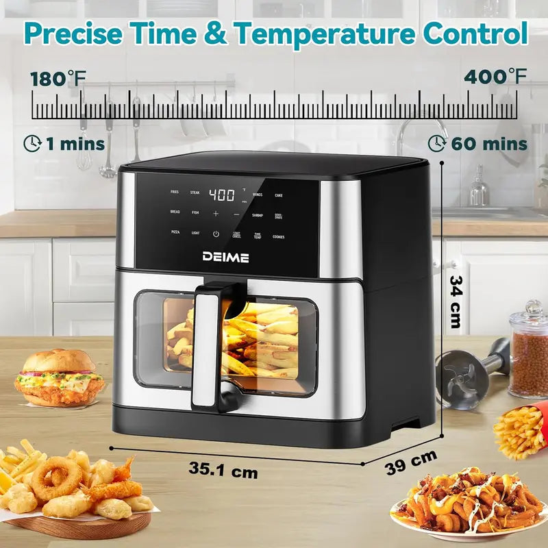 DEIME 10.2QT High-Capacity Oil-Free Air Fryer Oven – 1700W Large Convection Cooking System