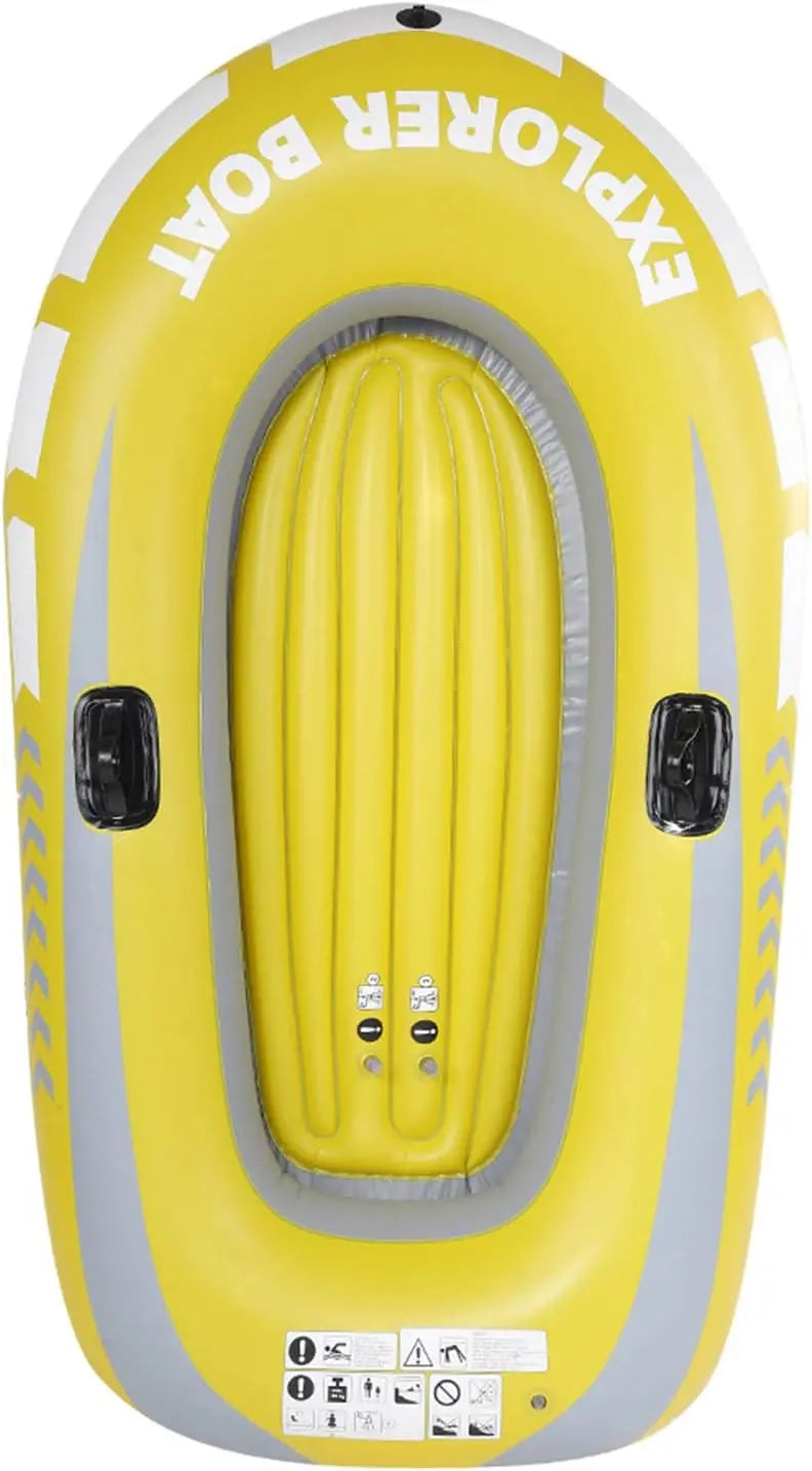 Dual-Chamber Inflatable Kayak Set – 2-Person Sport Raft with Welded Oar Locks, Grab Handles, Bow Rope & Ergonomic Design