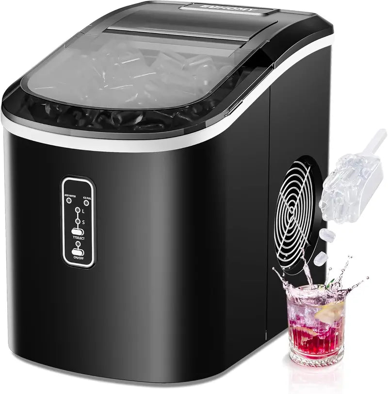EUHOMY LunaArc Crescent Ice Maker – 1600 Cubes/Day, Adjustable Thickness & Auto Deep Cleaning
