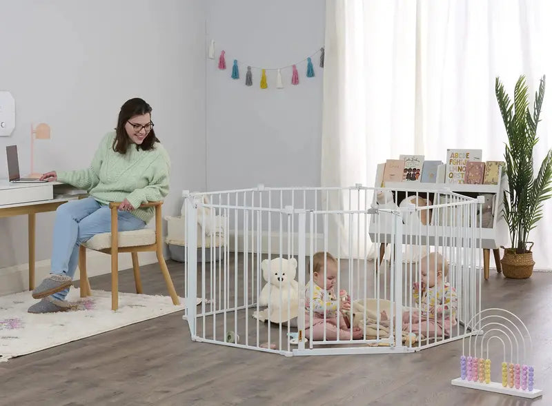 Regalo Super-Wide 192-Inch Adjustable Safety Gate & Convertible Play Yard